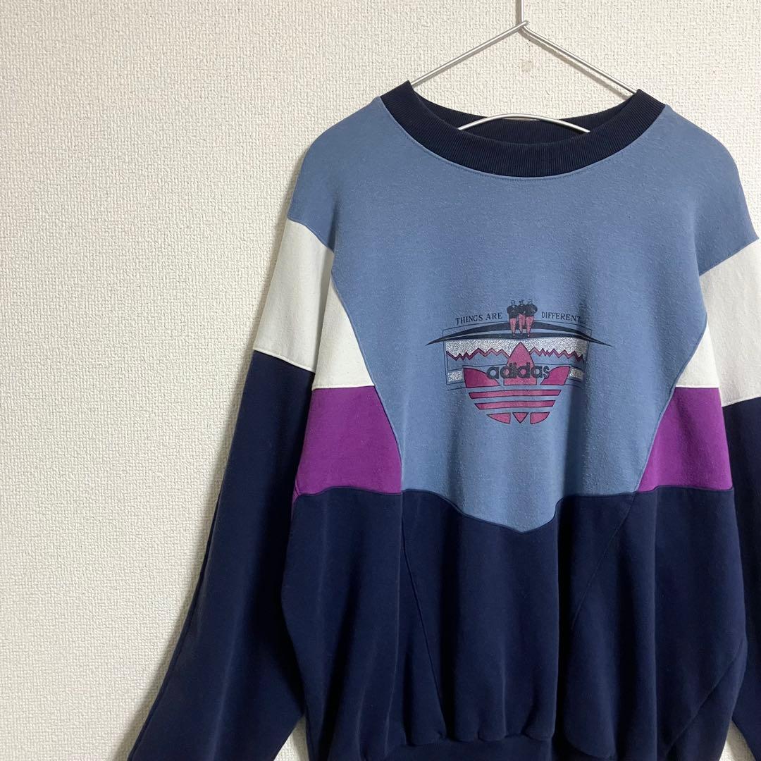 90's old adidas 常田大希着用 マルチカラー スウェット 古着