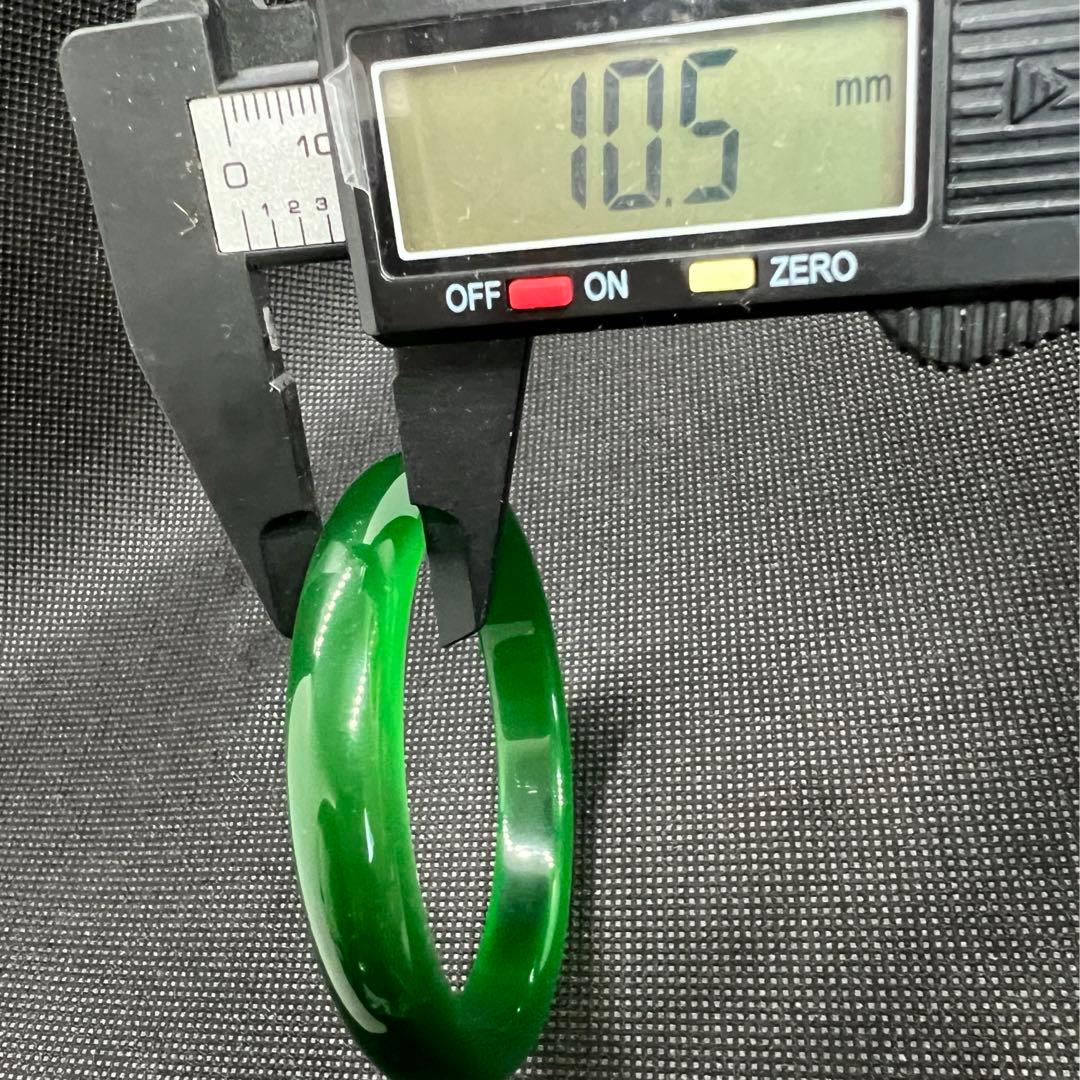 天然高氷種水緑翡翠キャツアイのパワーストーンバングル　番号AB940