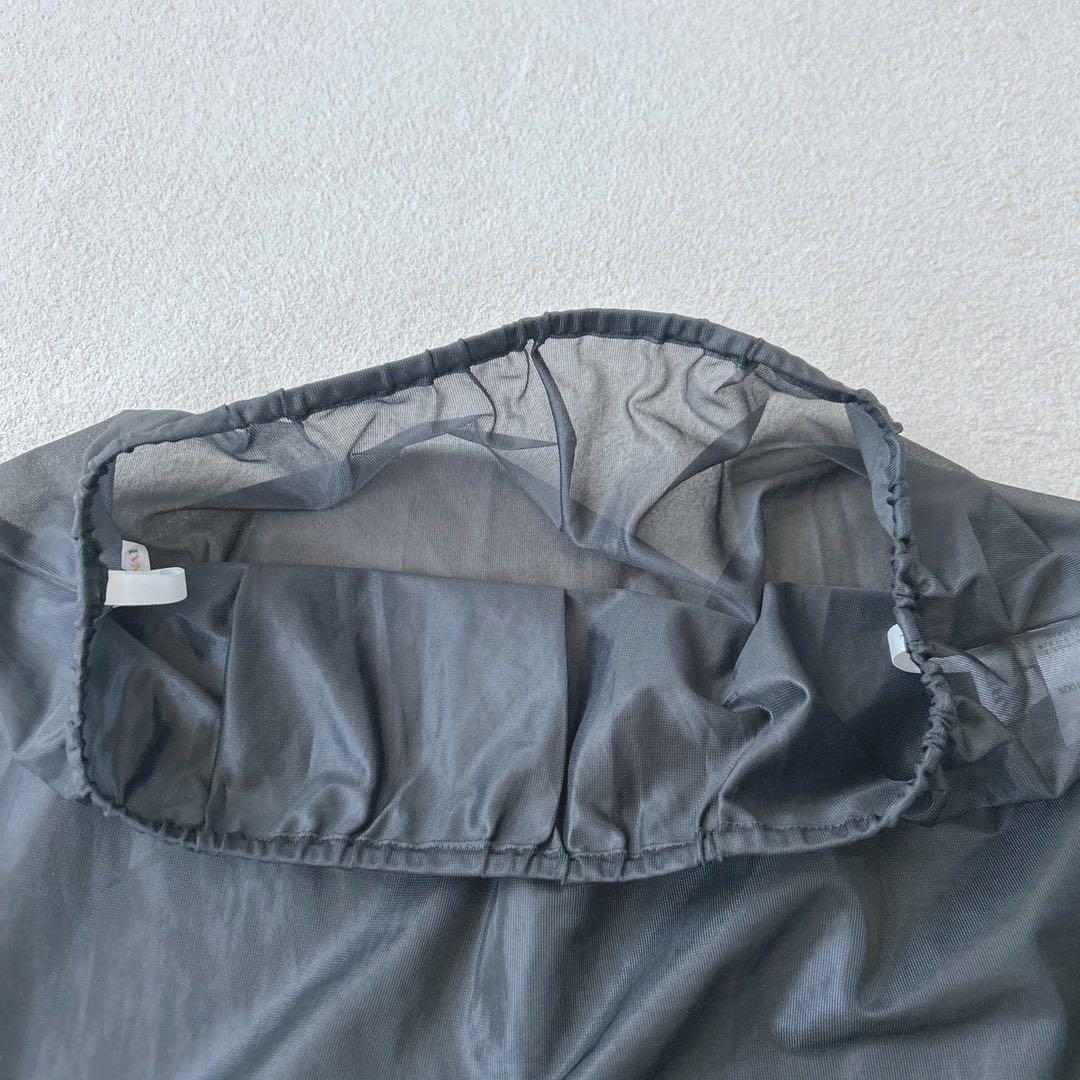 美品✨レオナール　ニットワンピース　ロング　ペチコート付　トリム　花柄　40