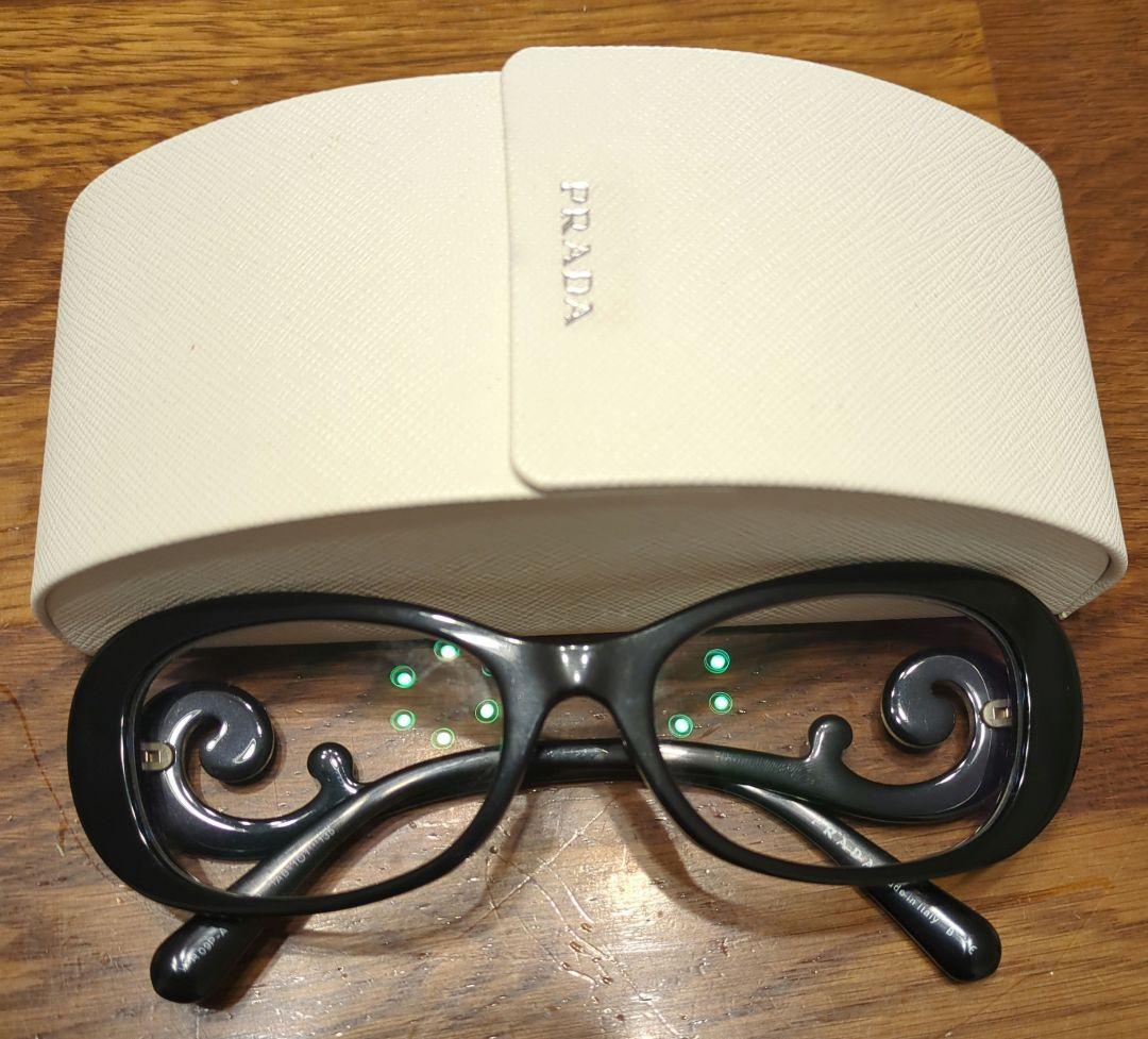 hyde着】PRADA ブラック メガネ ミニマルバロック バロック プラダ