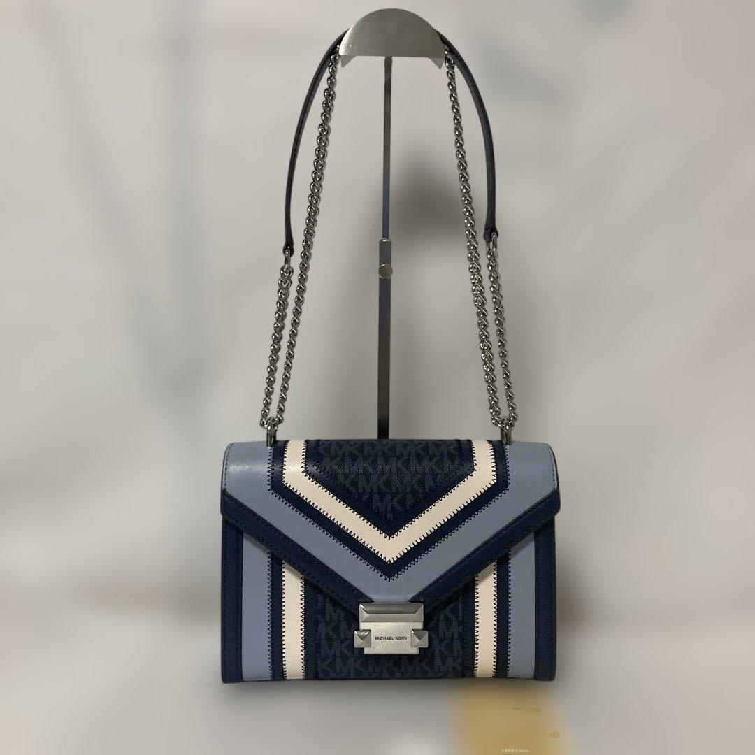 未使用】マイケルコースショルダーバッグ☆WHITNEY カラーブロック.極