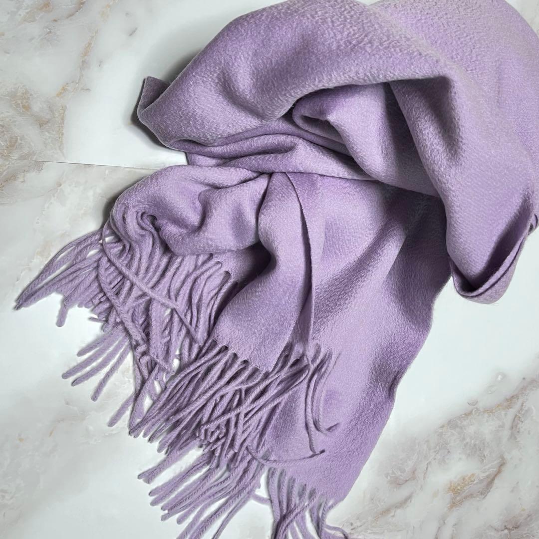極上カシミヤ100%☆大判 ストール☆ライラック