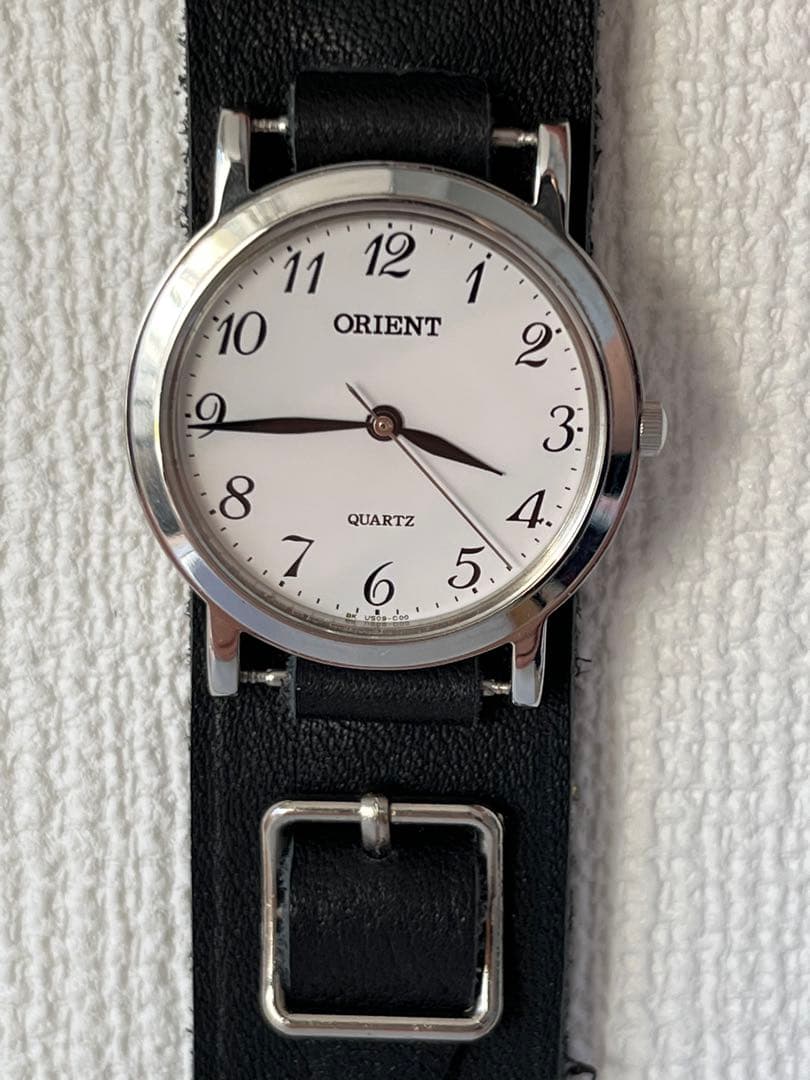 ORIENT オリエント クォーツ レザーベルト新品 稼働品 新品電池交換