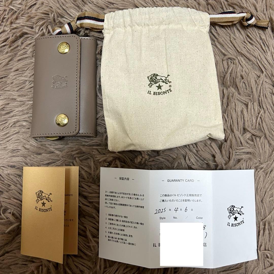 【新品未使用/保証書付】イルビゾンテキーケース IL BISONTE（イルビゾンテ） キーケース IL BISONTE 6連キーケース