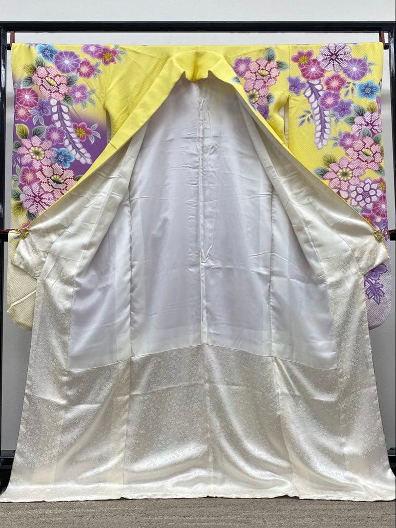 振袖 豪華 ふくれ織紋意匠 染め絞り柄 身丈172cm