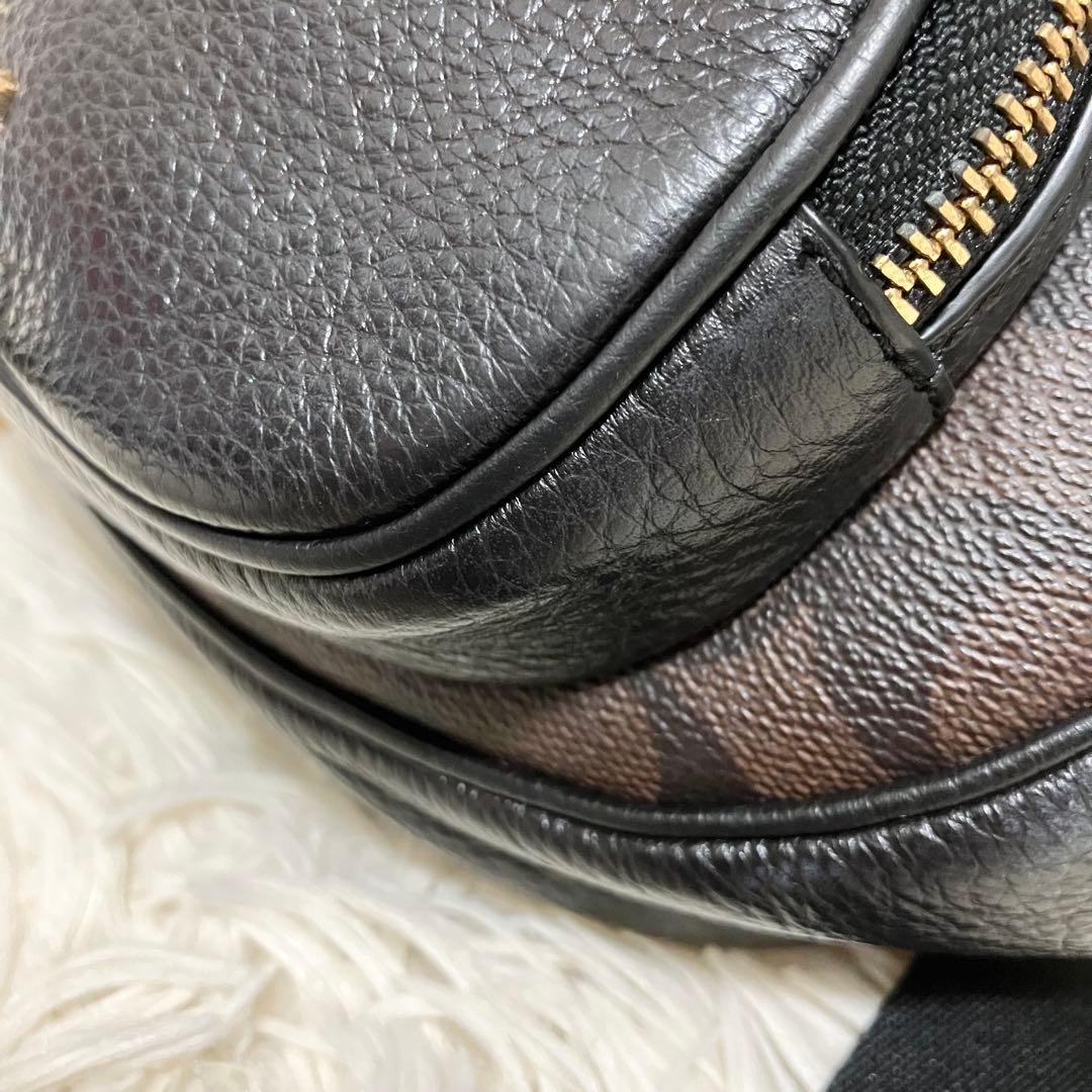 COACH＊ ウエストバッグ レザー シグネチャーブラウン