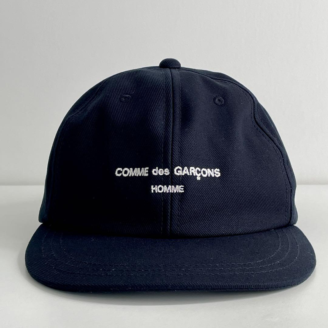 新品 コムデギャルソンオム24AW ロゴキャップ黒 HN-K601-051