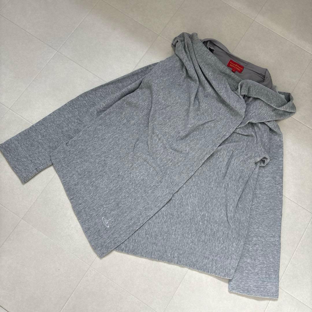 ヴィヴィアンウエストウッド 変形 羽織 薄手 ポンチョ オーブ刺繍 M