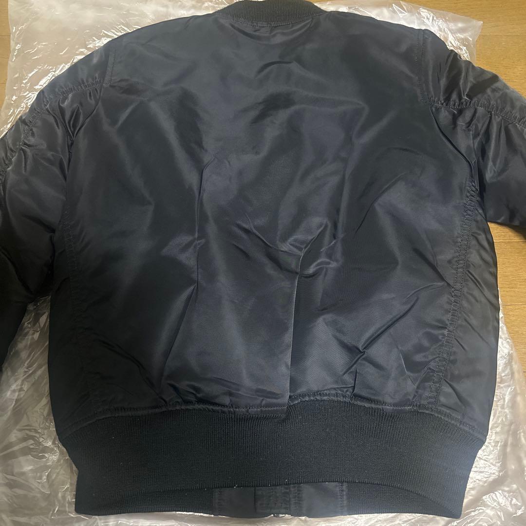 AVIREX ブラック MA-1ジャケット オレンジ裏地中綿入り