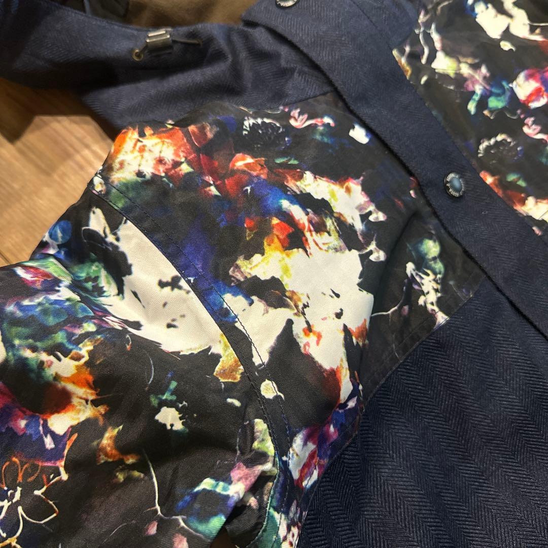 SISTAJ スノーボードジャケット ネイビー フラワーパターン