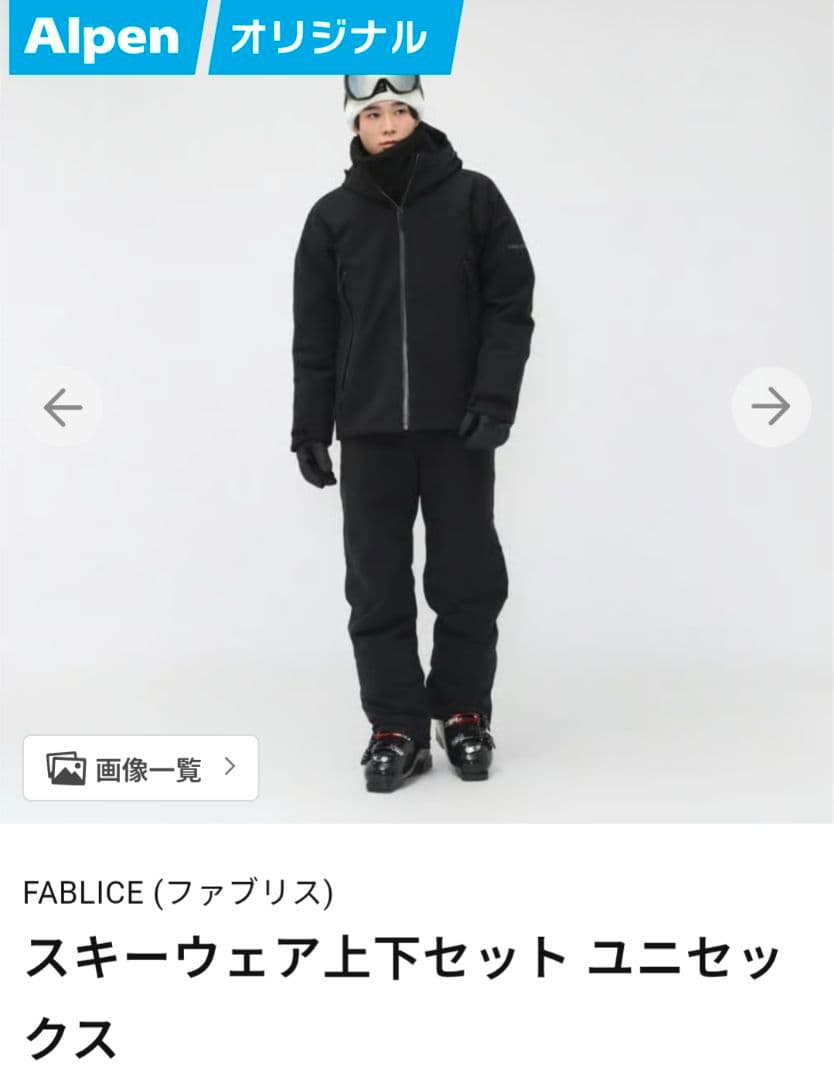 【11/3まで10%off】24年モデルAlpen　FABLICE 上下Mサイズ