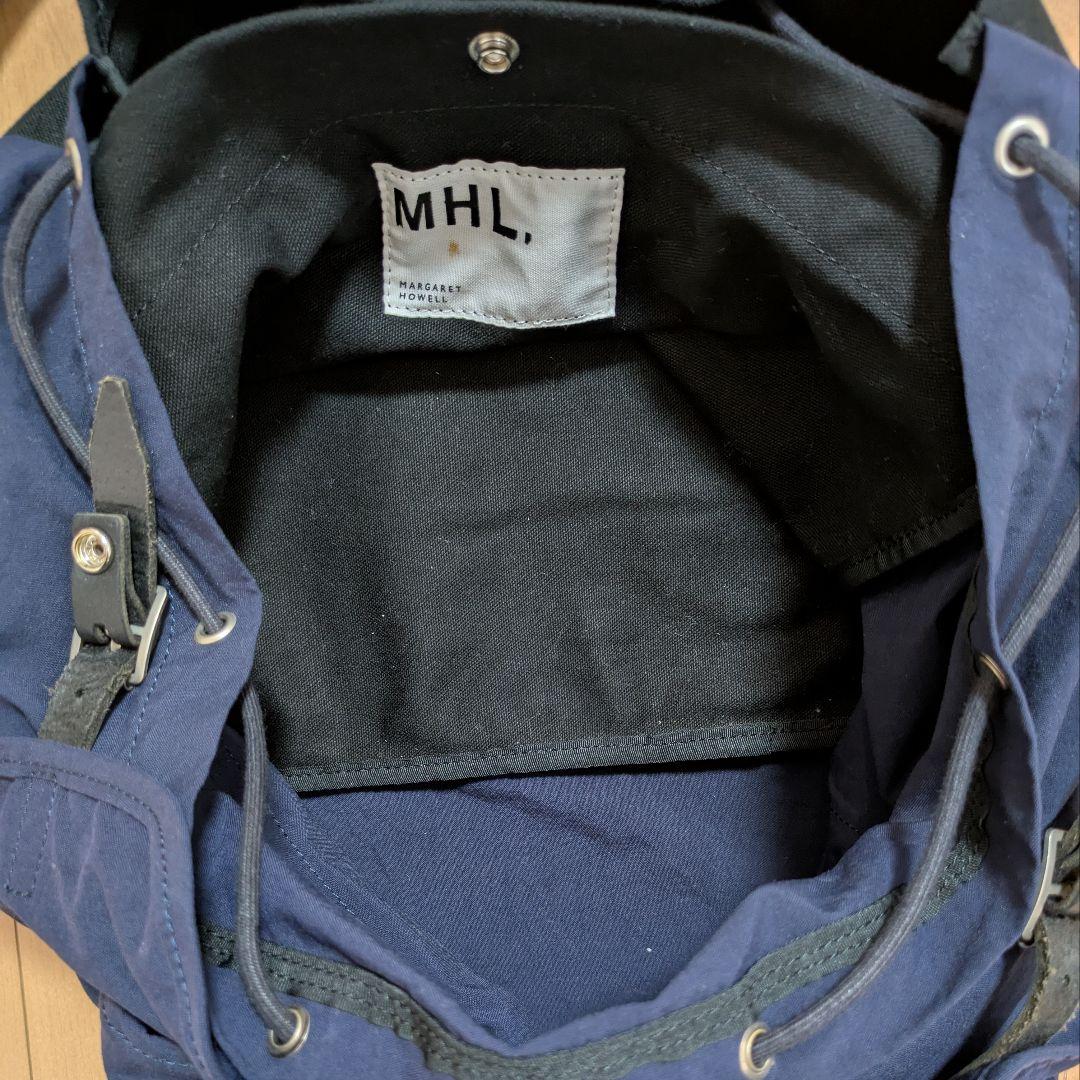 MHL. マーガレットハウエル リュック バックパック レザー ネイビー