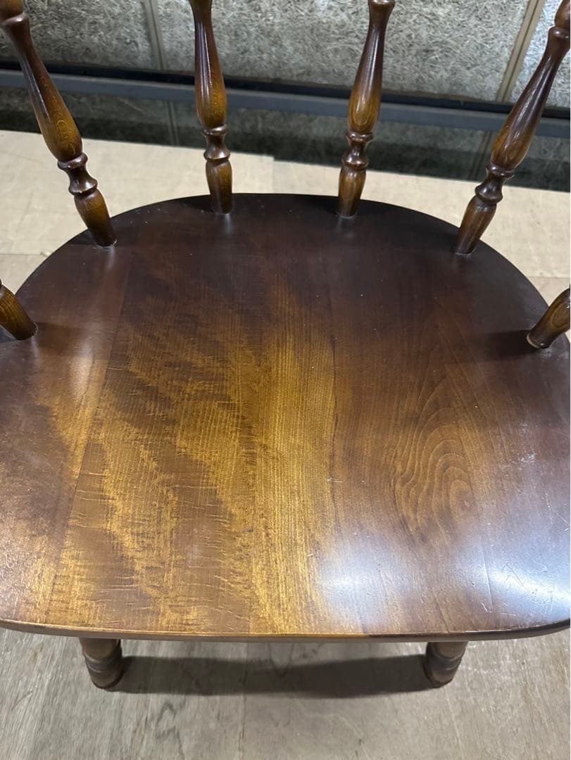 ④ 【飛騨産業 キツツキ】 ウィンザーチェア ダイニング 昭和レトロ 椅子