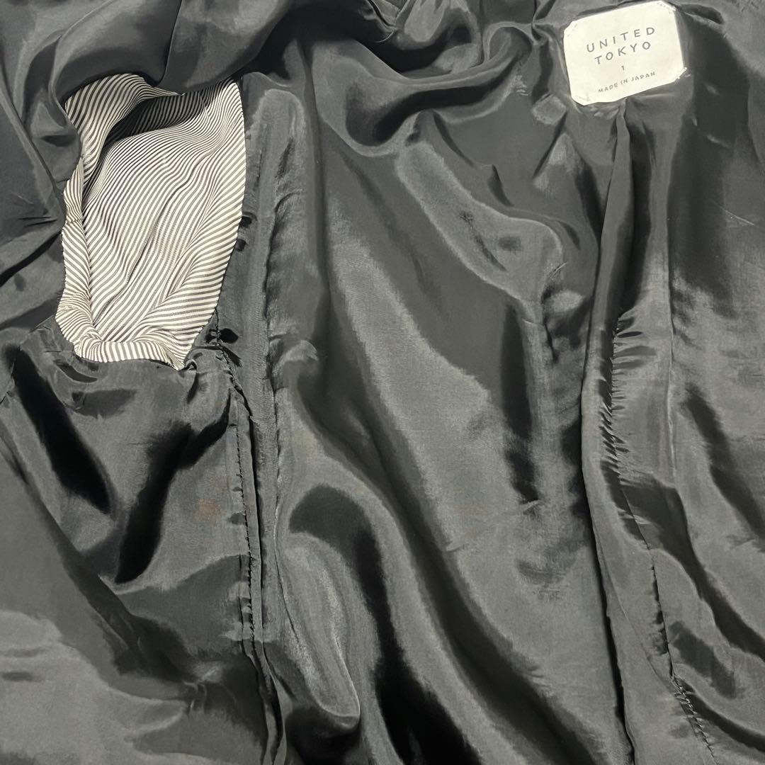 ✨美品✨UNITED TOKYO 超撥水スーパー140S チェスターコート　黒