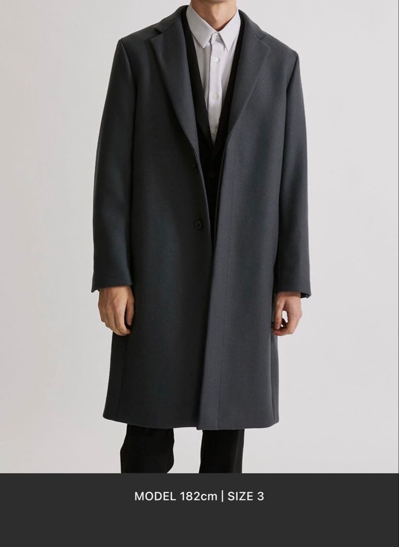 ✨美品✨UNITED TOKYO 超撥水スーパー140S チェスターコート　黒