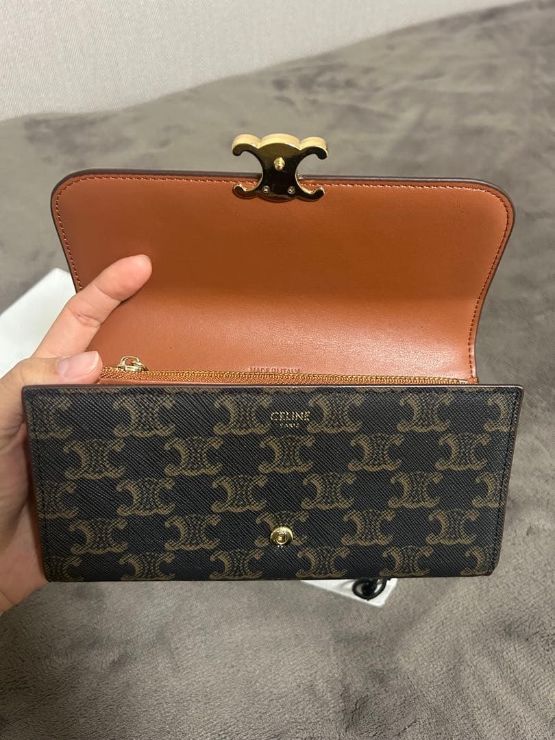 モノグラム 二つ折り長財布 ブラック