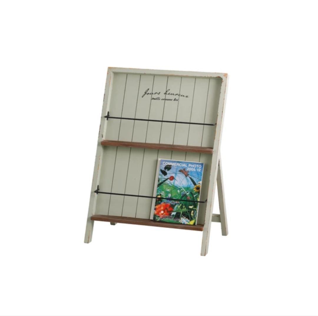 マガジンスタンド マガジンラック 本棚 ブックスタンド レトロ 木製