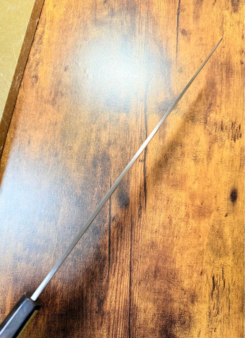 【堺打刃物】フグ引　包丁　青鋼　尺　黒檀水牛八角柄 包丁