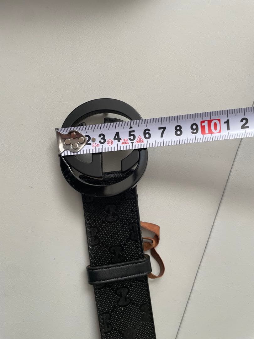 GUCCI グッチ ベルト インターロッキング GG デカロゴ ブラック