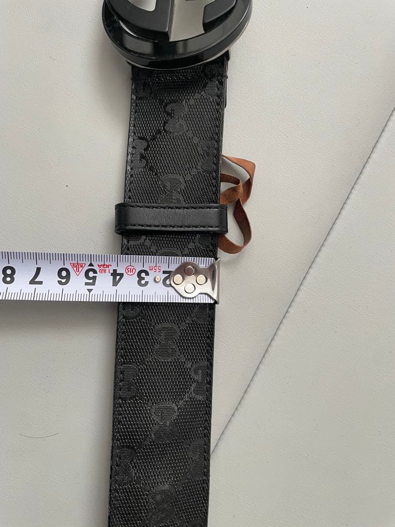 GUCCI グッチ ベルト インターロッキング GG デカロゴ ブラック