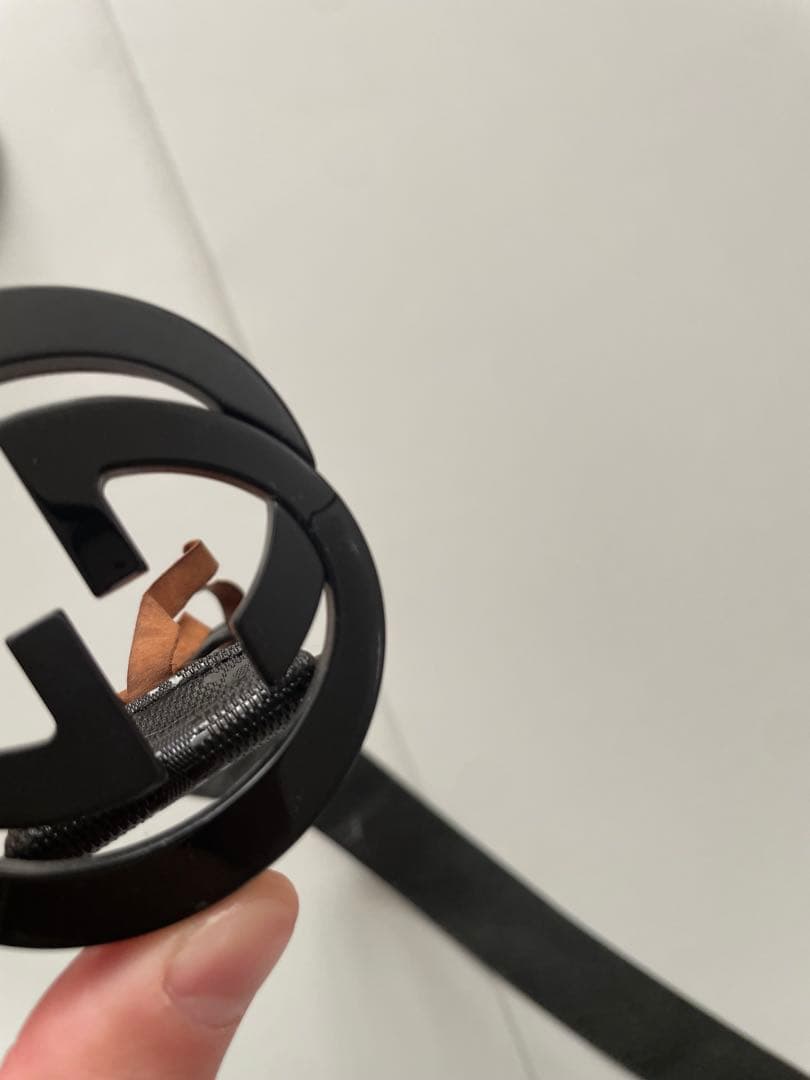 GUCCI グッチ ベルト インターロッキング GG デカロゴ ブラック