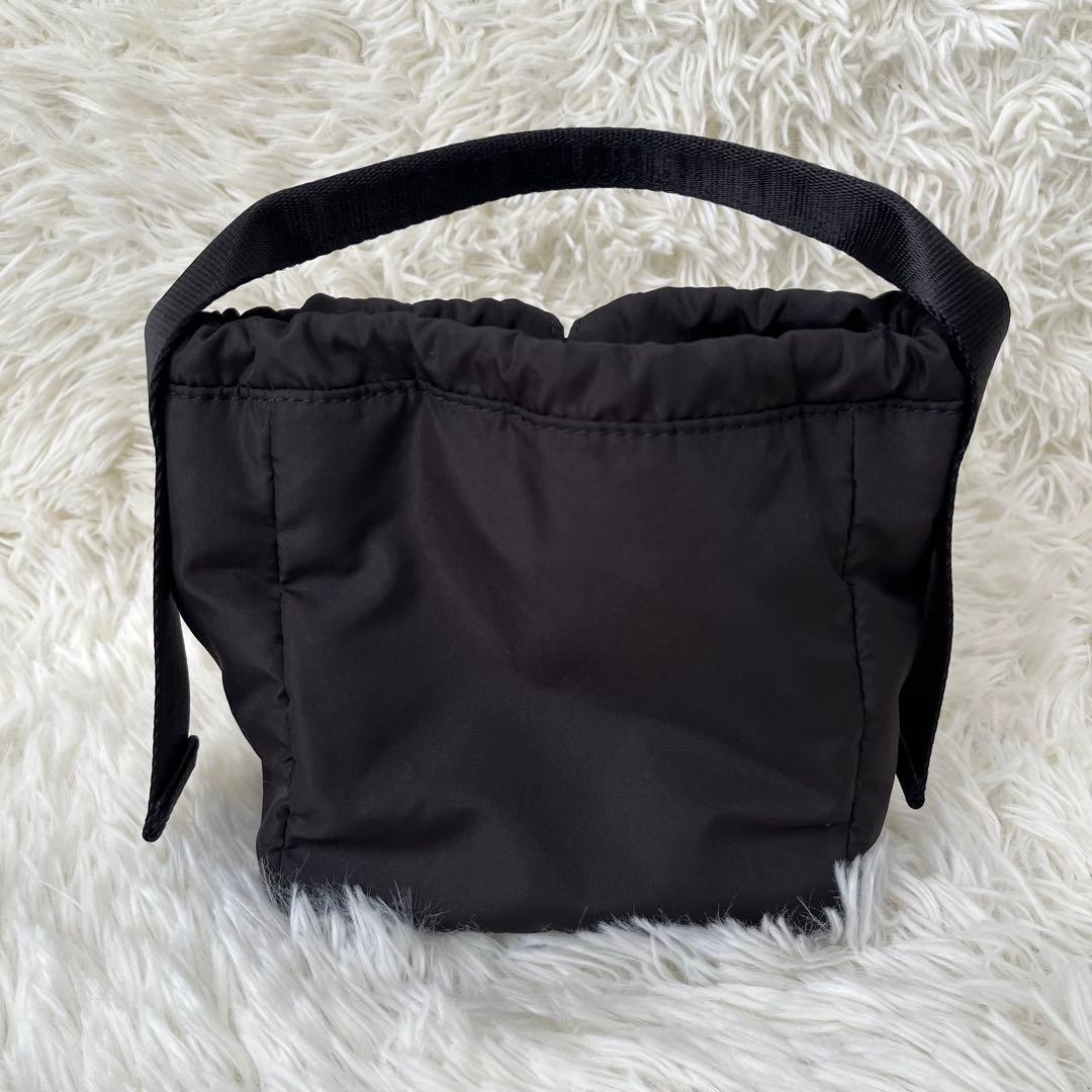 GANNI ガニー リサイクルポリエステル ポーチバッグ ハンドバッグ ブラック