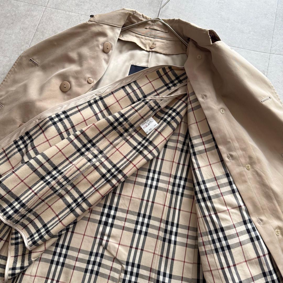 バーバリーロンドン　トレンチコート　ライナー　ノバチェック　ベージュ　11