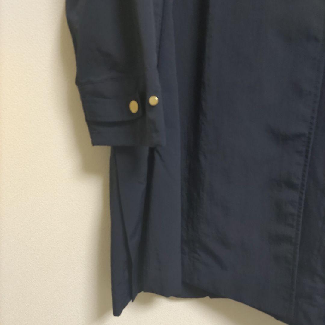 新品未使用☆haruka Aラインナイロンコート　ネイビー　36