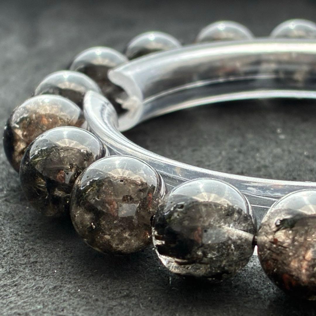 お正月SALE〜☆天然石☆ ブラック ルチルクォーツ　11mm 高品質　鑑別