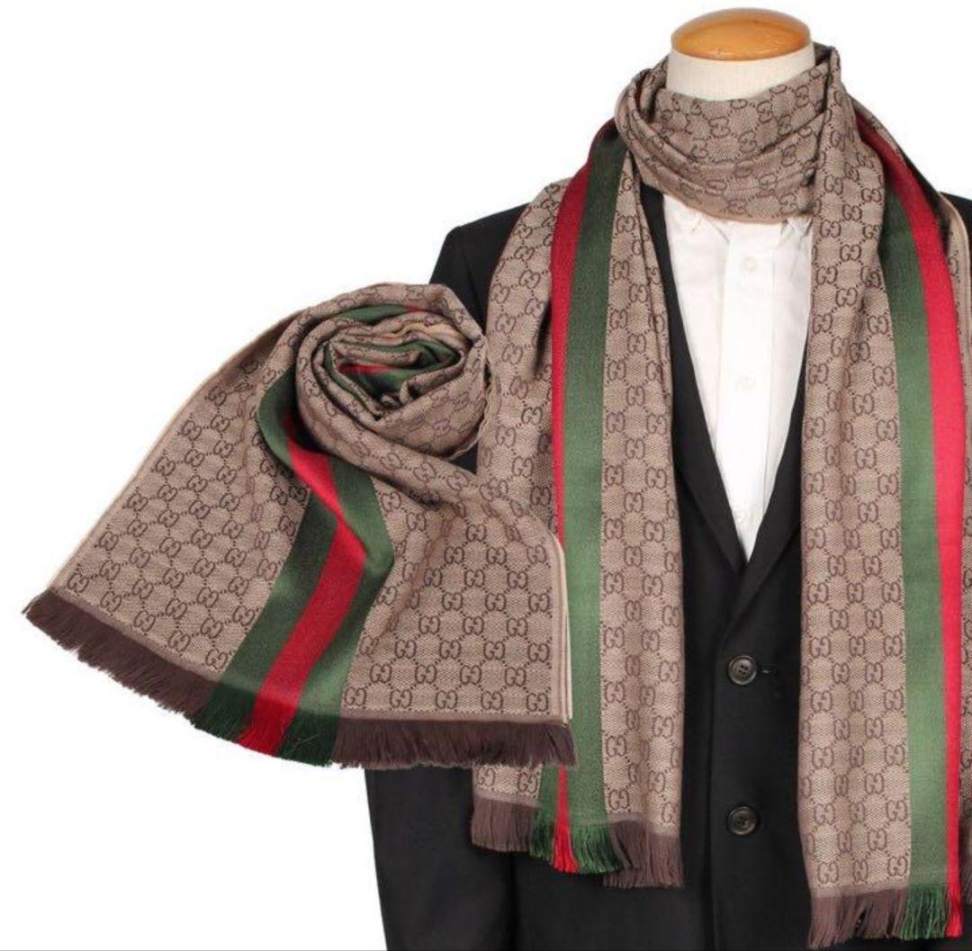 ❤美品箱付き❤GUCCI マフラー ストール ショール スカーフ Cロナウド愛用