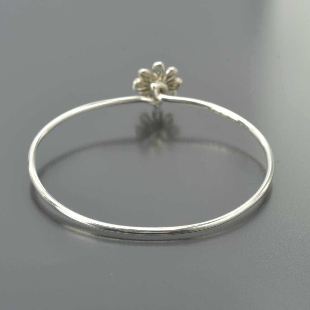 新品仕上げ◇ティファニー デイジー フラワー バングル 18cmSV925 腕輪