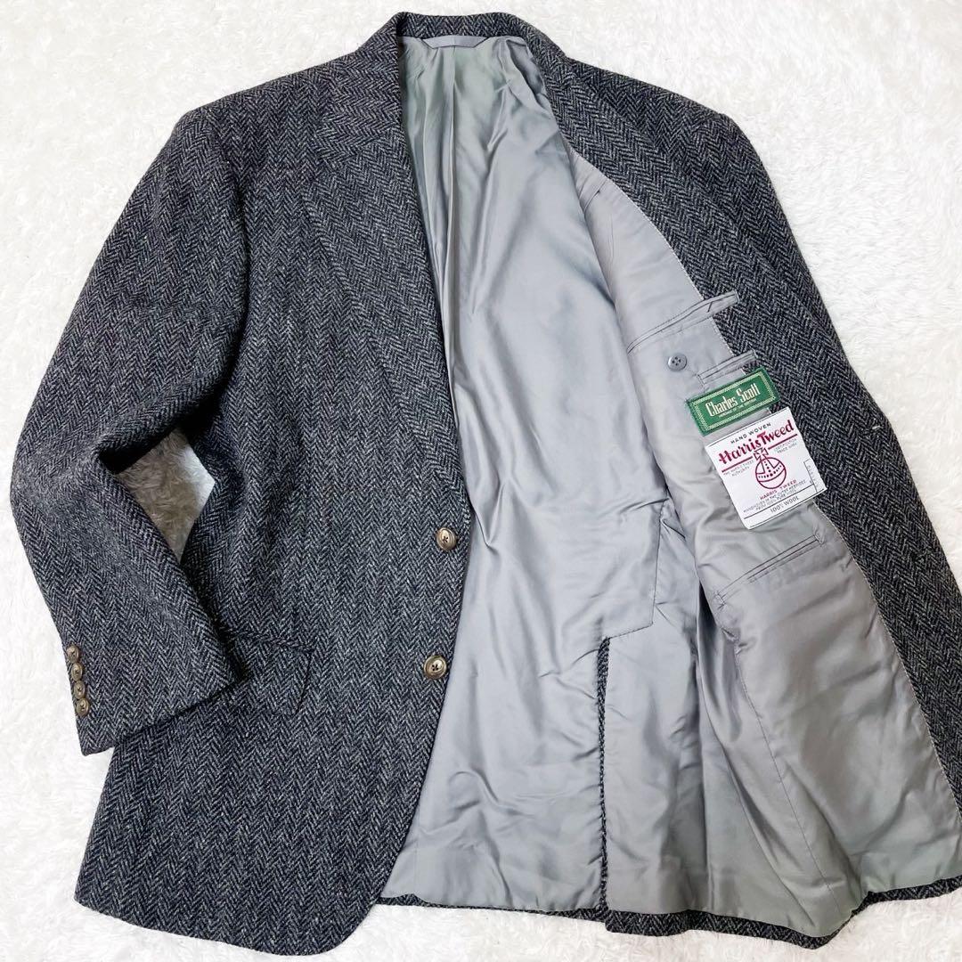 ハリスツイード ヘリンボーン テーラードジャケット A6 L〜XL相当