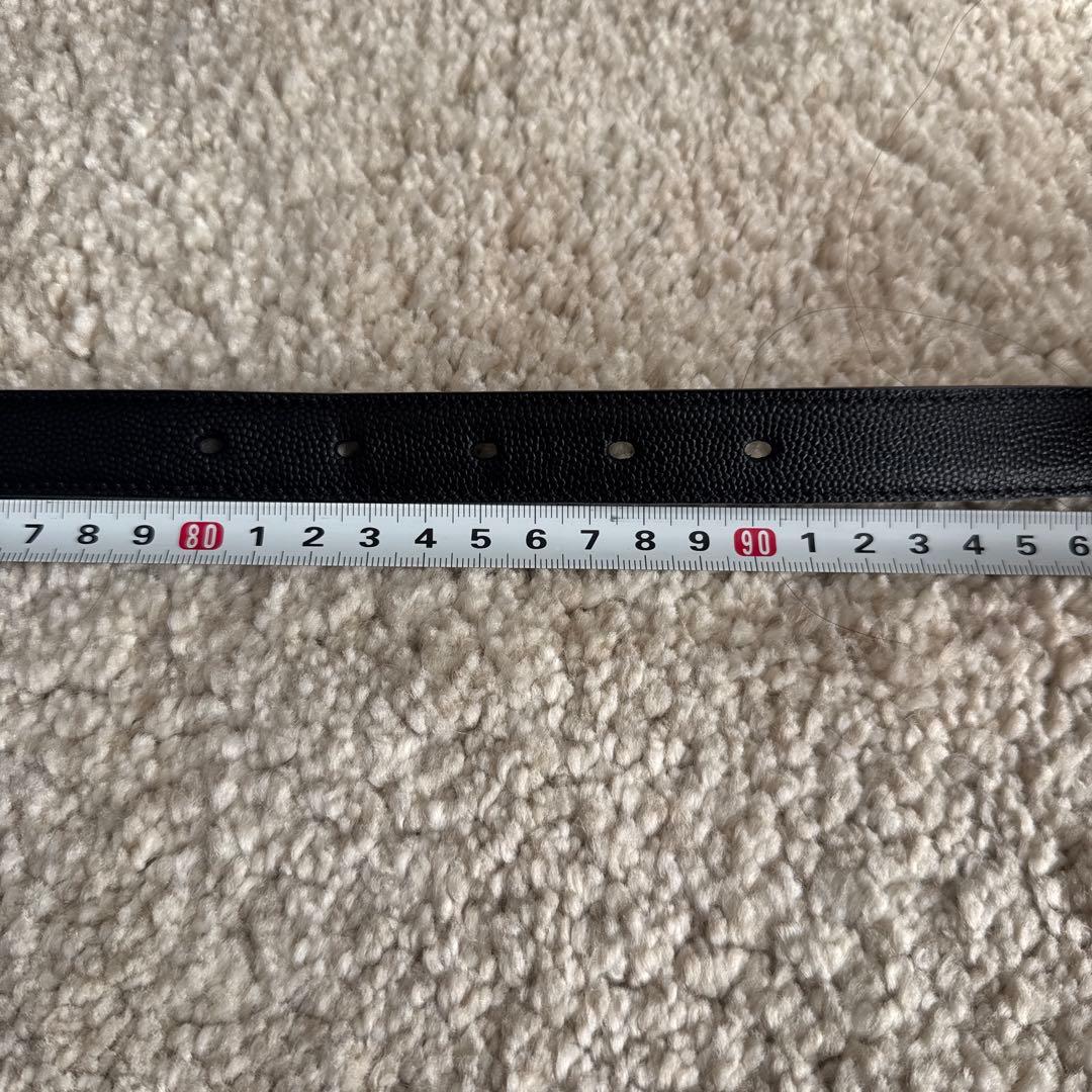 SAINT LAURENT サンローラン　黒 レザー ベルト85センチ