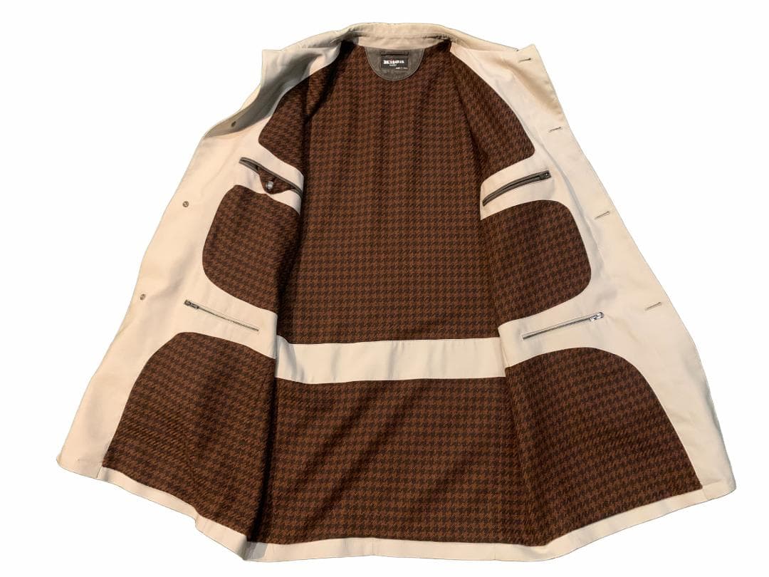 キートン　Kiton　ステンカラーコート 　グレー　48