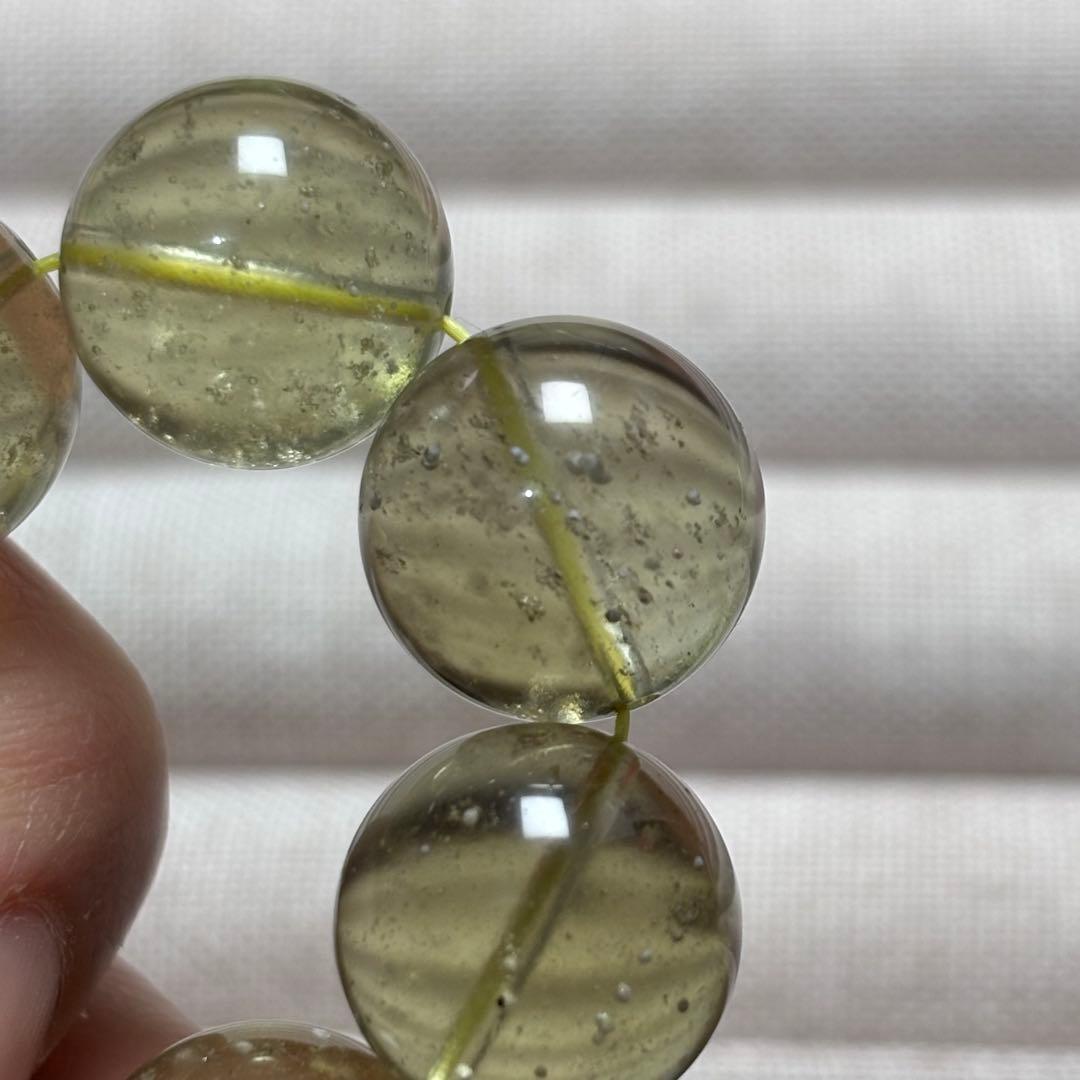 高級品高透明度リビアングラスブレスレットパワーストーン隕石天然石