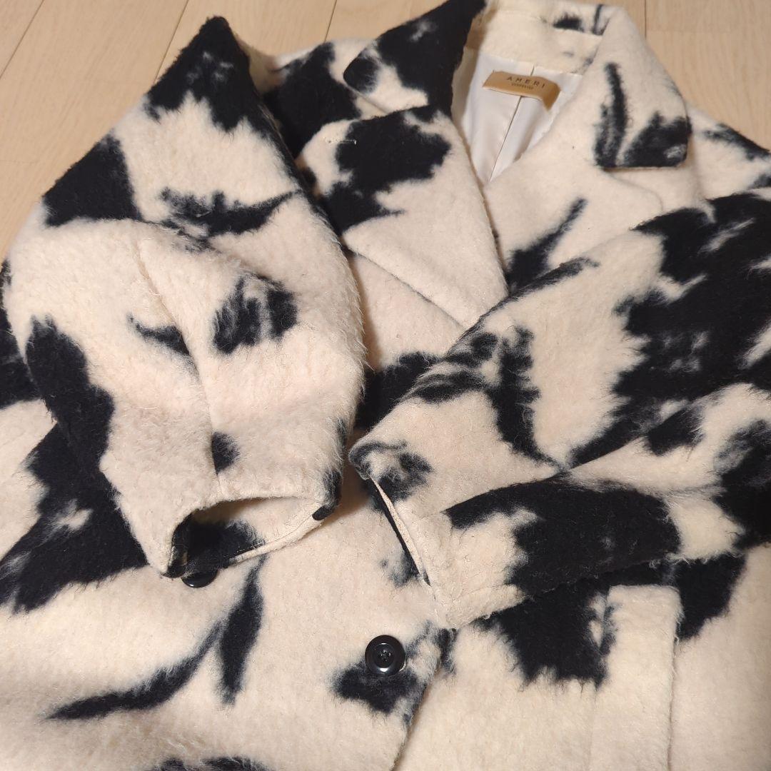 Ameri　UND SHADOW FLOWER WOOL COAT