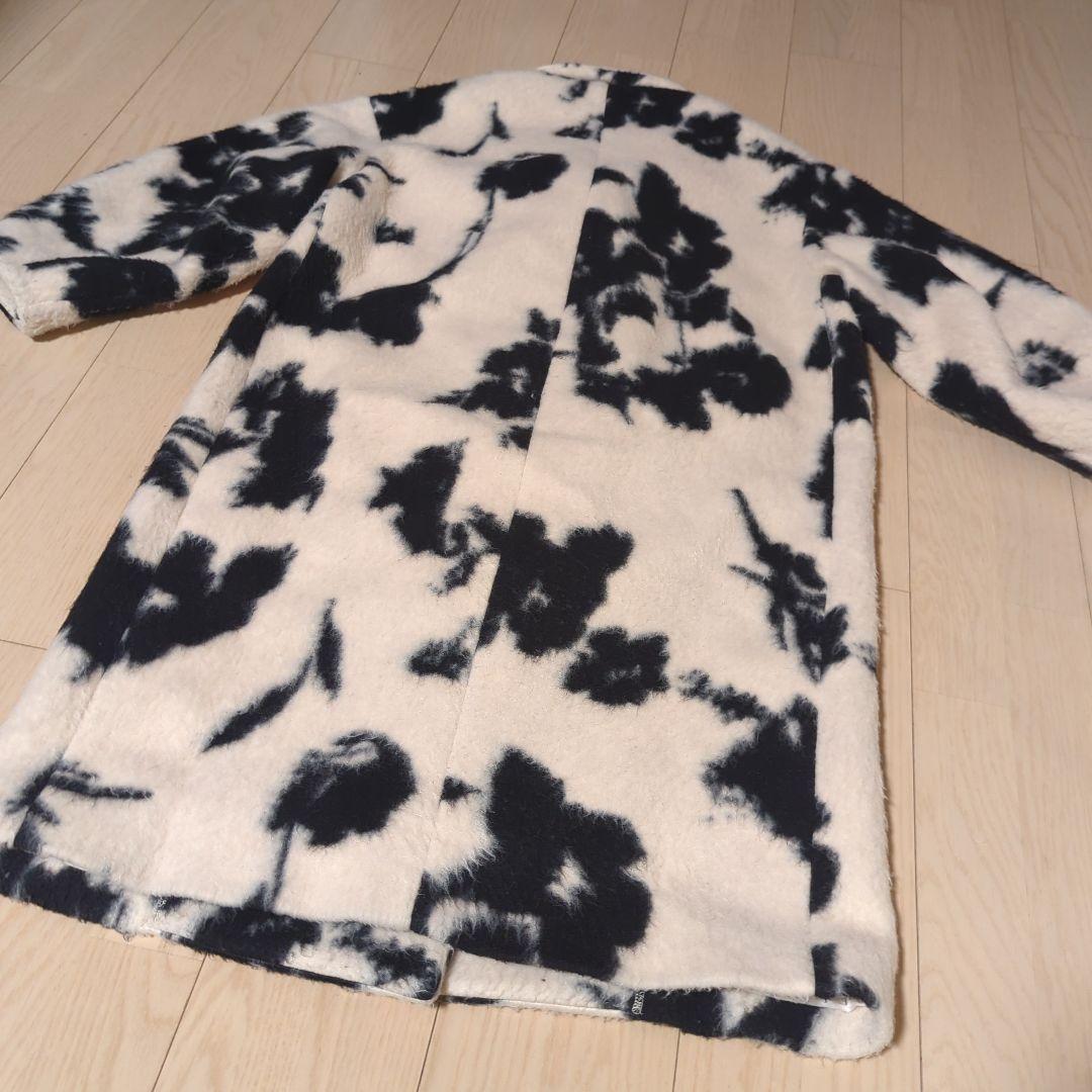 Ameri　UND SHADOW FLOWER WOOL COAT