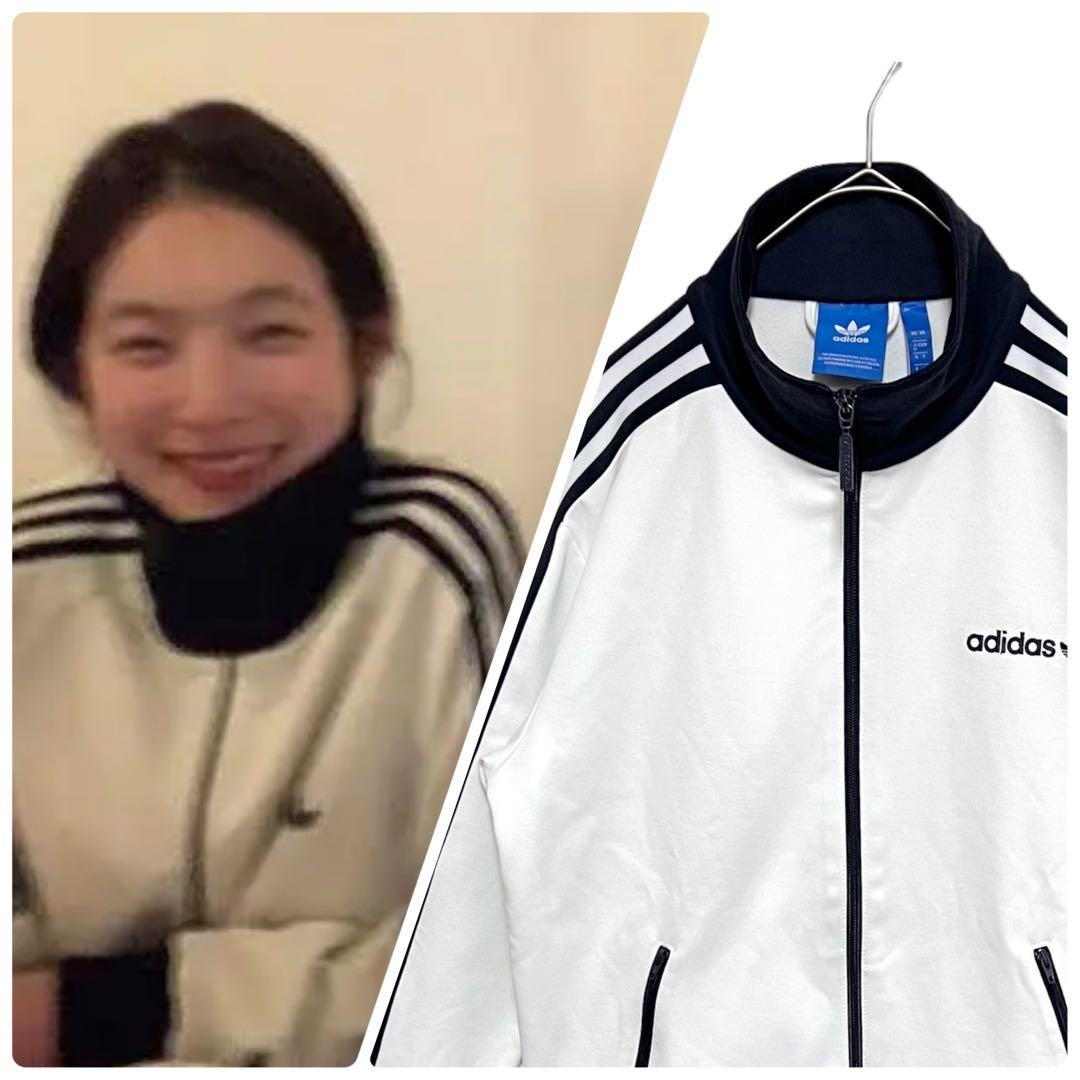 超人気‼️】adidasベッケンバウアージャージ M 白 濃紺 在原みゆ紀 古着