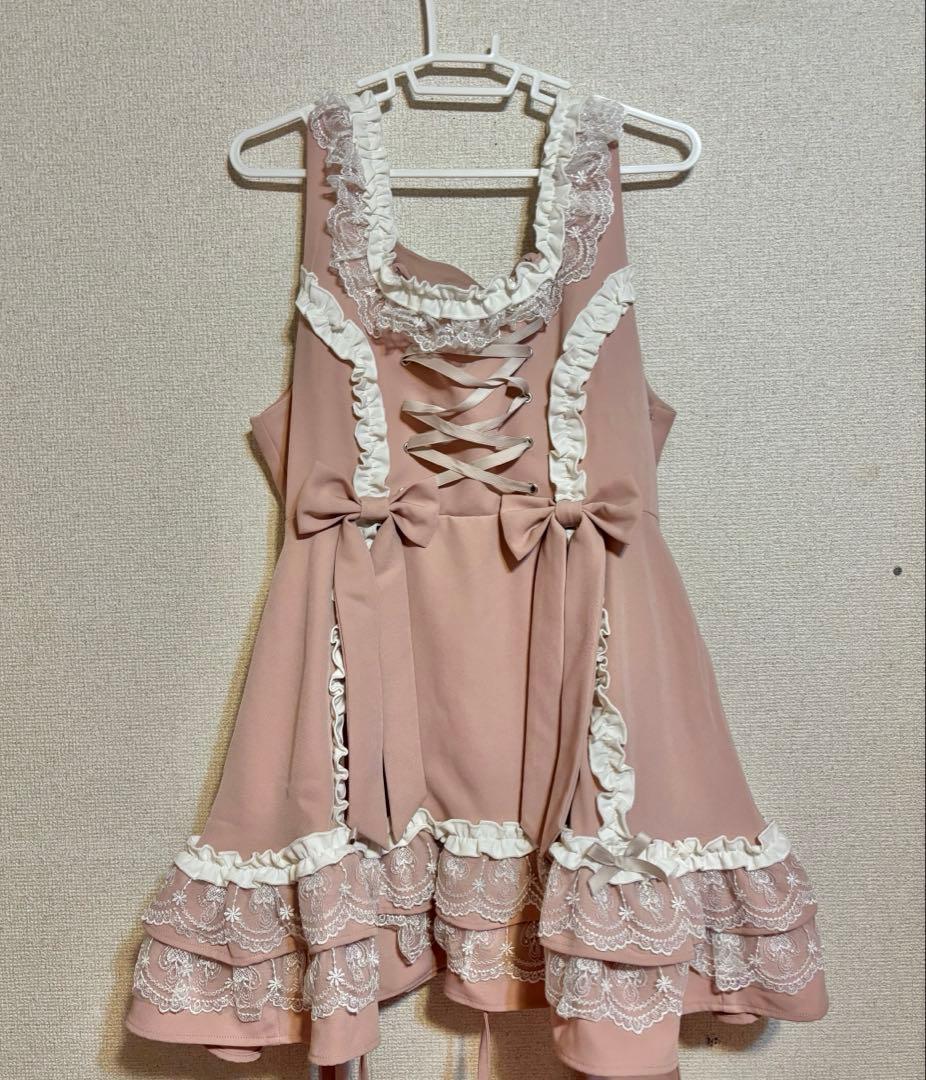 夢展望 Dear My Love ミルフィーユフリルジャンパースカート mini