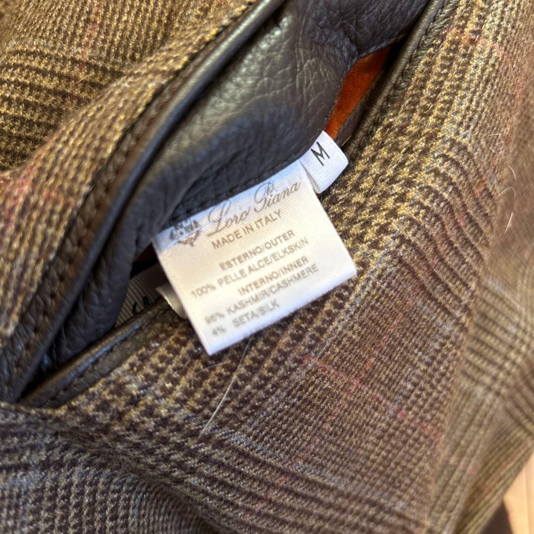 Loro Piana 鹿革レザー×カシミア　リバーシブルジャケット　メンズM