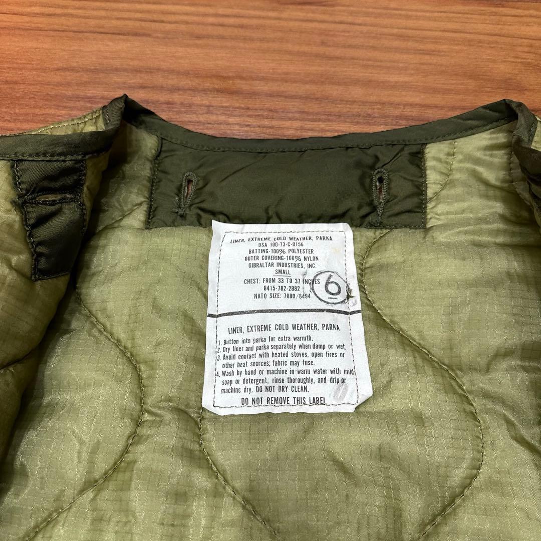 【新品未使用】実物 デッドストック M-65 モッズコート用ライナー　サイズS