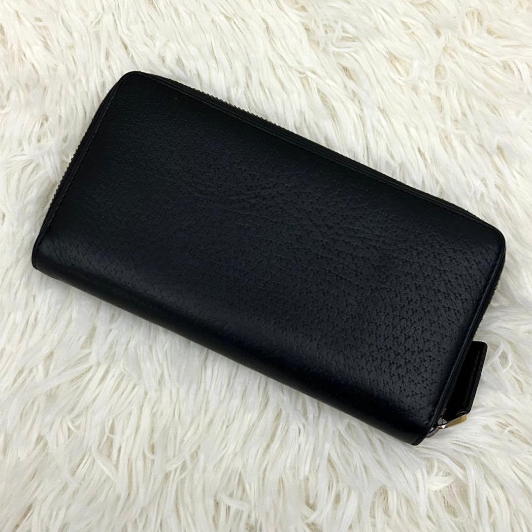 【美品】GUCCI グッチ GGマーモント レザー ラウンドファスナー 長財布
