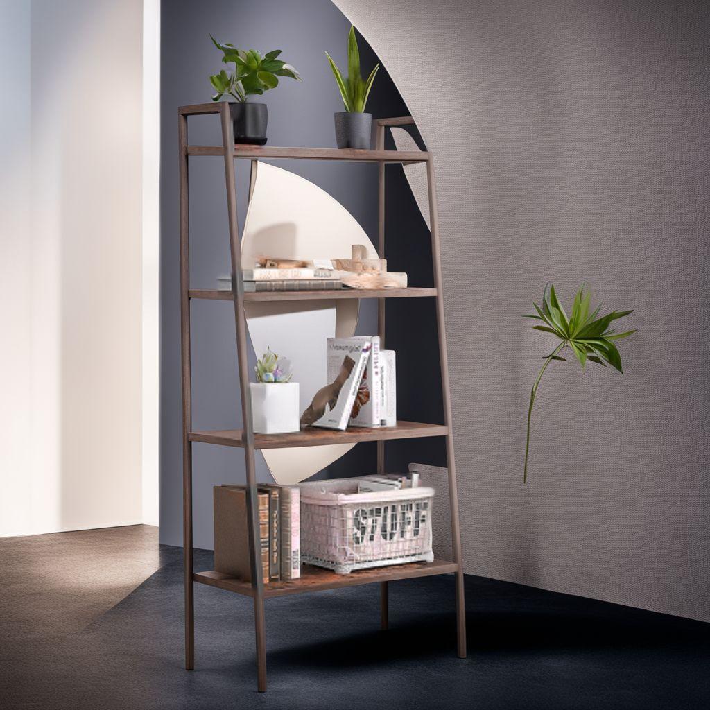 シックなデザイン ヴィンテージ風棚板 オープンラック 棚