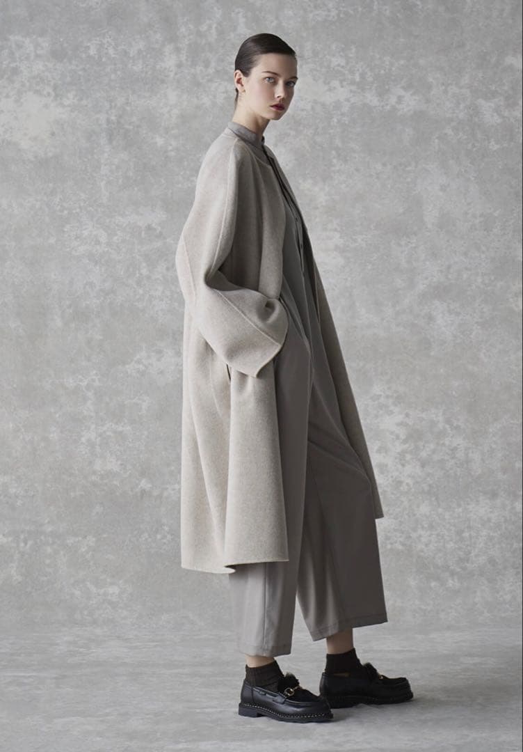 最終値下げ Drawer カシミヤ ダブルフェイス リバー ロングコート 38