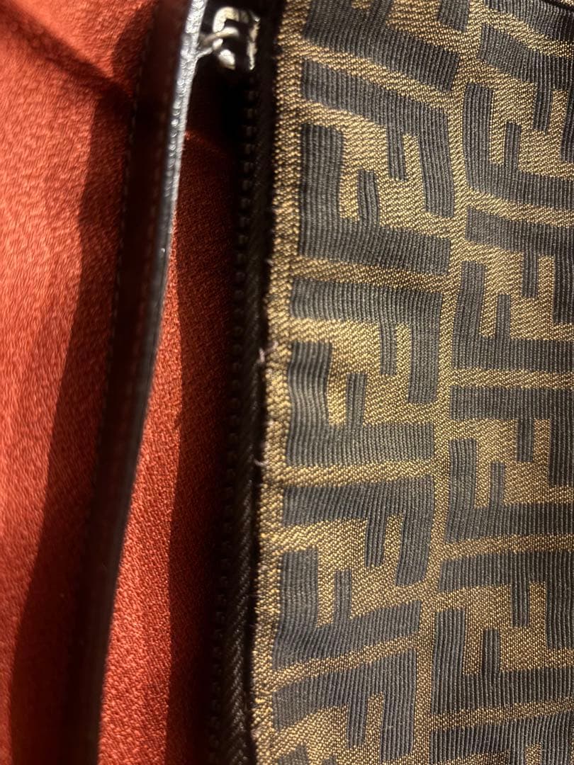 FENDI フェンディ ズッカ柄 ハンドバッグ ポーチ 小物入れ ブラウン