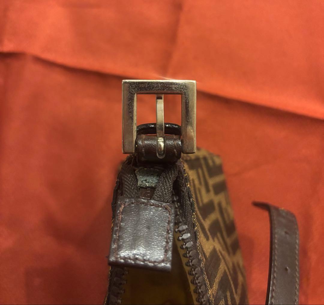 FENDI フェンディ ズッカ柄 ハンドバッグ ポーチ 小物入れ ブラウン