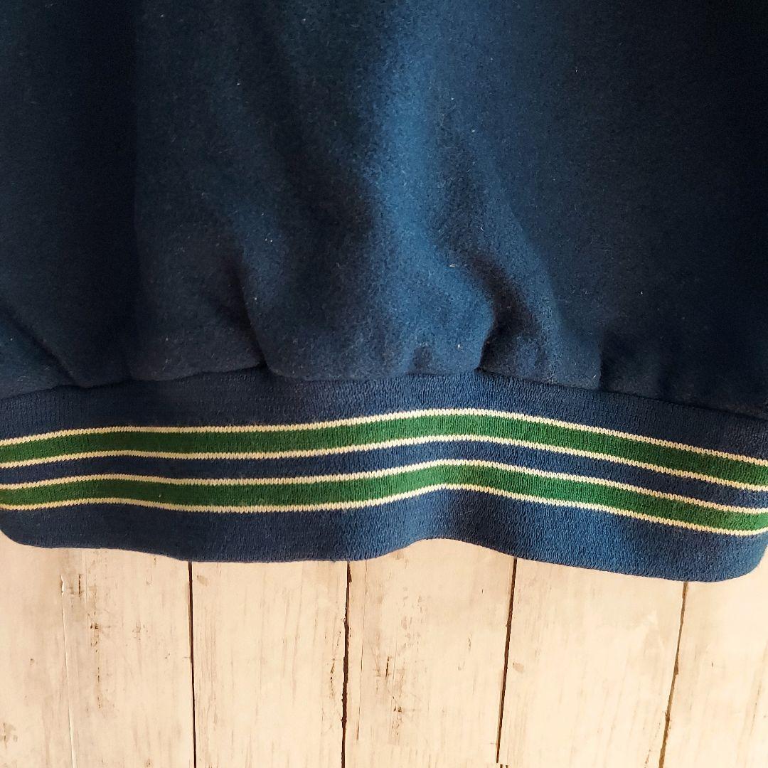 【HOLLOWAY】ホロウェイ USA製 刺繍 袖レザー スタジャン L 緑