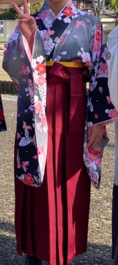 卒業女の子袴長襦袢セット150㎝〜160cm二尺袖小学生　美品