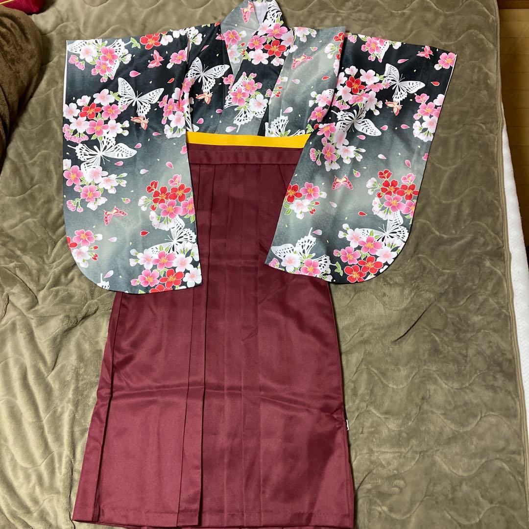 卒業女の子袴長襦袢セット150㎝〜160cm二尺袖小学生　美品