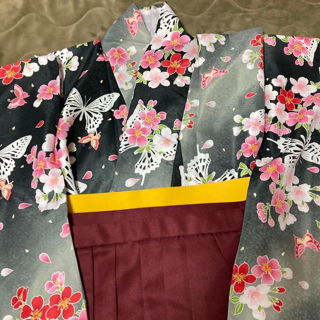 卒業女の子袴長襦袢セット150㎝〜160cm二尺袖小学生　美品